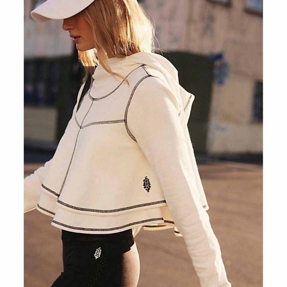 Free People Movement First Place Pullover Cropped Hoodie